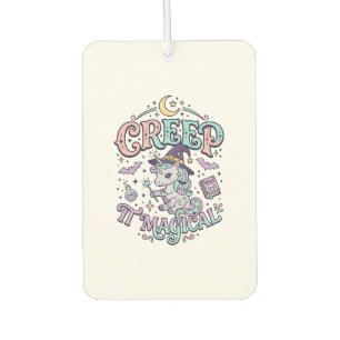 Unicorn Creep It Magical Retro Style T-Shirt Desig Car Air Freshener