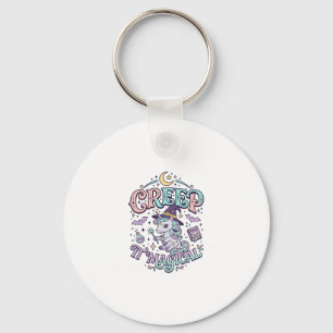 Unicorn Creep It Magical Retro Style T-Shirt Desig Key Ring