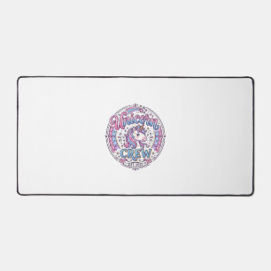 Unicorn Crew Playful Print on Demand Design_1 Desk Mat