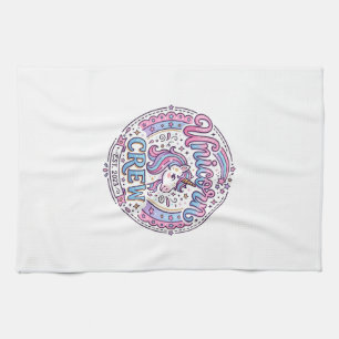Unicorn Crew Playful Print on Demand Design_1 Tea Towel