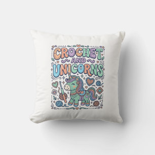 Unicorn Crochet and Unicorns Kawaii Sticker and Sh Cushion