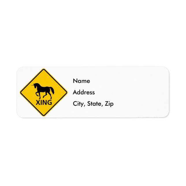 Unicorn Crossing Highway Sign (Front)