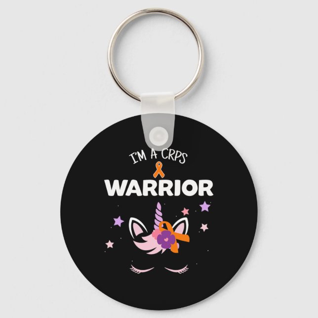 Unicorn CRPS Warrior RSD CRPS Awareness Key Ring (Front)