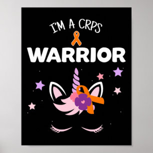 Unicorn CRPS Warrior RSD CRPS Awareness Poster