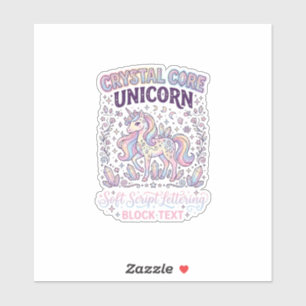 Unicorn Crystal Core Unicorn Adorable Vector Desig