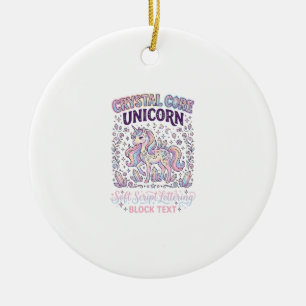 Unicorn Crystal Core Unicorn Adorable Vector Desig Ceramic Tree Decoration