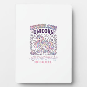 Unicorn Crystal Core Unicorn Adorable Vector Desig Plaque