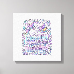 Unicorn Crystal Healing Unicorn Gift Idea Vector D Canvas Print