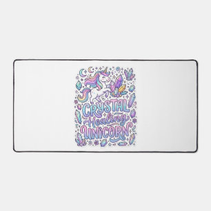Unicorn Crystal Healing Unicorn Gift Idea Vector D Desk Mat