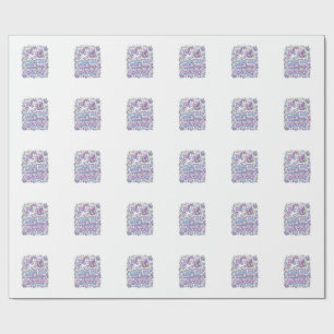 Unicorn Crystal Healing Unicorn Gift Idea Vector D Wrapping Paper