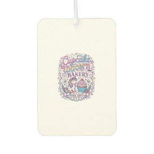 Unicorn Cupcake Unicorn Bakery White Background Pr Car Air Freshener