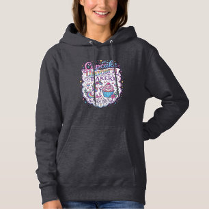 Unicorn Cupcake Unicorn Bakery White Background Pr Hoodie