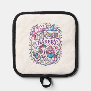 Unicorn Cupcake Unicorn Bakery White Background Pr Pot Holder