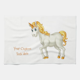 Unicorn custom text kitchen towel