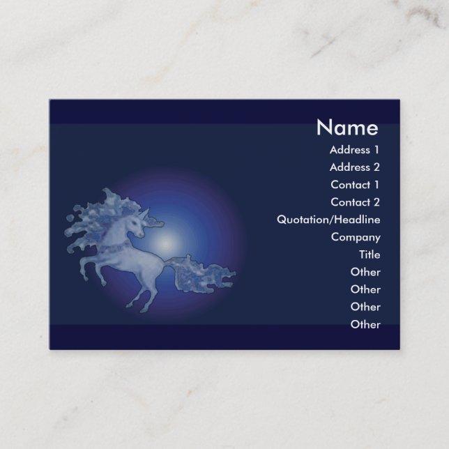 unicorn - Customisable Business Card (Front)