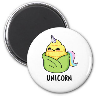 Unicorn Cute Baby Corn Pun Magnet