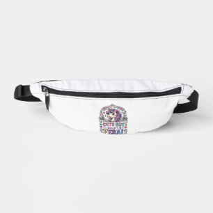 Unicorn Cute but Slightly Feral White Background C Bum Bags
