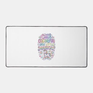 Unicorn Cute Colourful and a Little Magical Origin Desk Mat