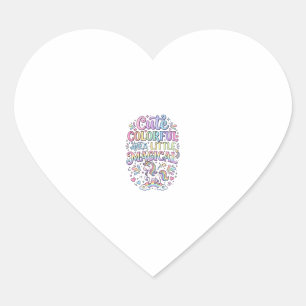 Unicorn Cute Colourful and a Little Magical Origin Heart Sticker