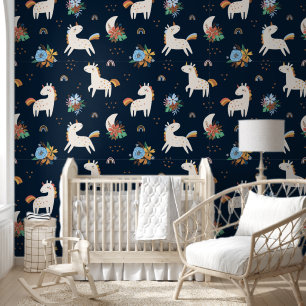 Unicorn Cute Fantasy Animal Pattern Wallpaper