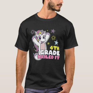 Unicorn Cute Girl Graduation 4th Grade 2021 School T-Shirt