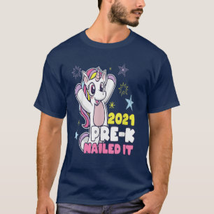 Unicorn Cute Girl Graduation Pre-K 2021 Preschool T-Shirt