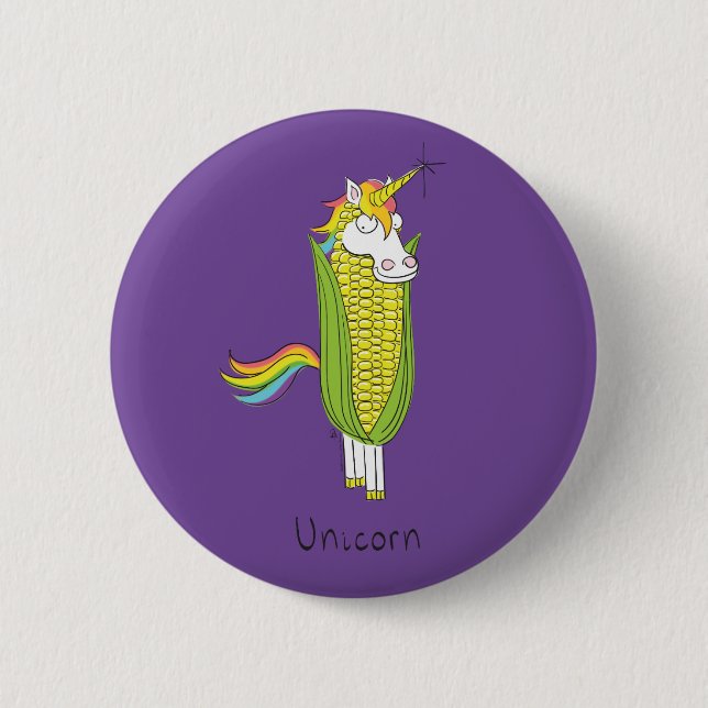 Unicorn Cute Kids Funny Pun 6 Cm Round Badge (Front)