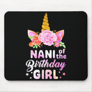 Unicorn cute nani of the birthday girl funny mouse pad