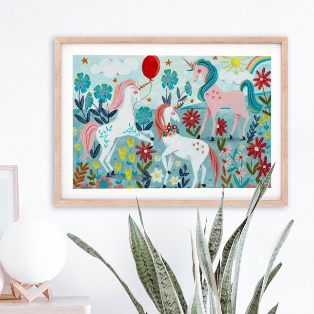 Unicorn cute rainbow girls  poster (Creator Uploaded)