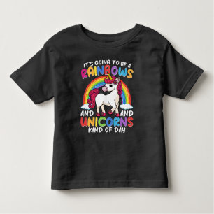 Unicorn Cute Whimsical Funny Rainbows And Unicorns Toddler T-Shirt