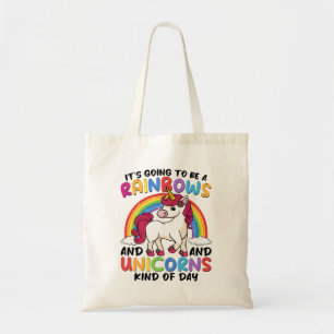 Unicorn Cute Whimsical Funny Rainbows And Unicorns Tote Bag