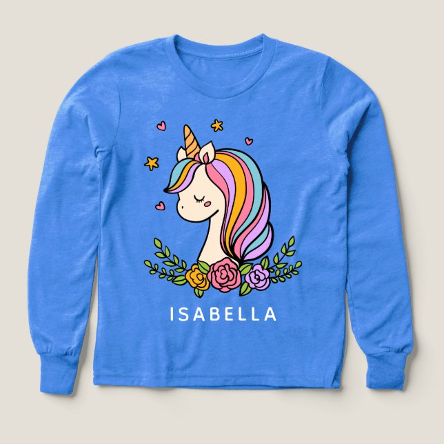 Unicorn Cute Whimsical Girly Personalised Name (Design Front)