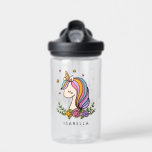 Unicorn Cute Whimsical Girly Personalised Name Water Bottle<br><div class="desc">Unicorn Cute Whimsical Girly Pink Floral Personalised Name Water Bottles features a cute unicorn with stars,  hearts and flowers and personalised with your name. Perfect gift for girls and their friends for birthday,  Christmas,  parties,  sleepovers,  best friends and more,  Designed by ©Evco Studio www.zazzle.com/store/evcostudio</div>