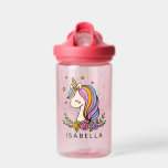 Unicorn Cute Whimsical Girly Personalised Name Water Bottle<br><div class="desc">Unicorn Cute Whimsical Girly Pink Floral Personalised Name Water Bottle features a cute unicorn with stars,  hearts and flowers. Perfect for back to school,  birthday party gifts and favours,  personalised Christmas gifts for girls and more. Designed by ©Evco Studio www.zazzle.com/store/evcostudio</div>