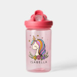 Unicorn Cute Whimsical Girly Personalised Name Water Bottle<br><div class="desc">Unicorn Cute Whimsical Girly Pink Floral Personalised Name Water Bottle features a cute unicorn with stars,  hearts and flowers. Perfect for back to school,  birthday party gifts and favours,  personalised Christmas gifts for girls and more. Designed by ©Evco Studio www.zazzle.com/store/evcostudio</div>