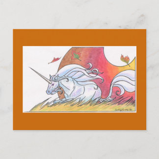 Unicorn Cycle - Autumn ©1999 Postcard