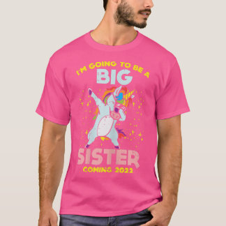Unicorn Dab Im Going To Be Big Sister 2022 Pregnan T-Shirt