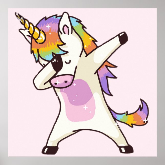 Unicorn Dab Poster (Front)