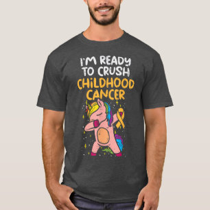 Unicorn Dab Ready To Crush Childhood Cancer Awaren T-Shirt