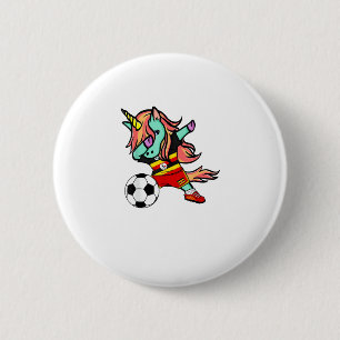 Unicorn Dab Uganda Soccer Jersey Ugandan Football  6 Cm Round Badge