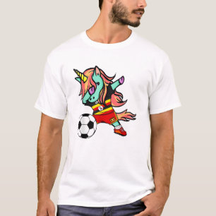 Unicorn Dab Uganda Soccer Jersey Ugandan Football  T-Shirt