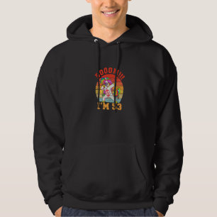 Unicorn Dabbing Bday Retro I'm 53 Years Old Birthd Hoodie