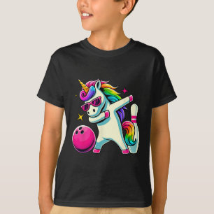 Unicorn Dabbing Bowling Birthday Girls T-Shirt