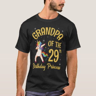 Unicorn Dabbing Happy Grandpa Of The 29th Birthday T-Shirt