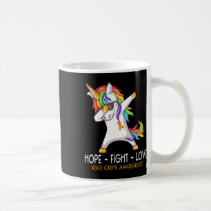 Unicorn Dabbing Hope Fight Love Rsd Crps Awareness Coffee Mug