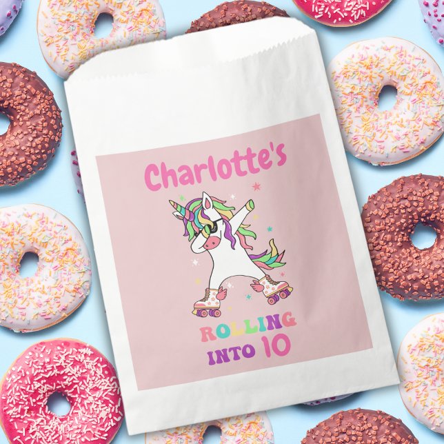 Unicorn Dabbing Roller Skating Birthday Favour Bags (Creator Uploaded)