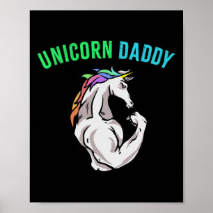 Unicorn Daddy - Funny Magical Fitness Bodybuilder  Poster