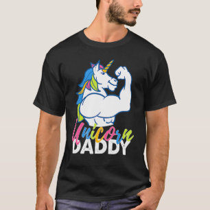 Unicorn Daddy Magical Fitness Bodybuilder Dad T-Shirt
