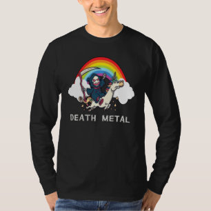 Unicorn Deathmetal Rocker Grim Reaper Death Trash T-Shirt