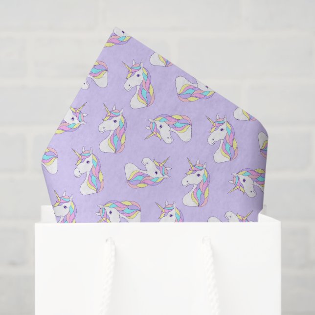 Unicorn Decoupage Purple Tissue Paper (Gift Bag)